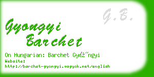 gyongyi barchet business card